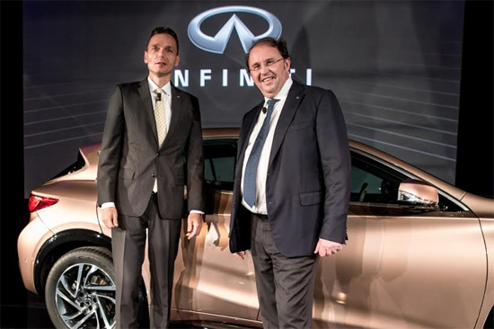 Roland Krüger, presidente de Infiniti Motor Company Ltd, y François Goupil de Bouillé, vicepresidente en Europa, Medio Oriente y África (EMEA)